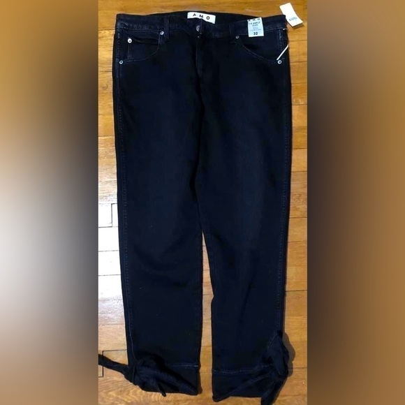 NWT 32 AMO The Ankle Jean in Black Magic - Picture 2 of 4